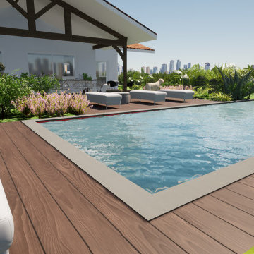 Extension d'une maison avec création d'une terrasse couverte et d'une piscine