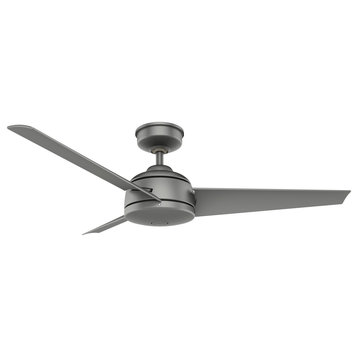Hunter 52" Trimaran Matte Silver Wet Rated Ceiling Fan With Wall Control