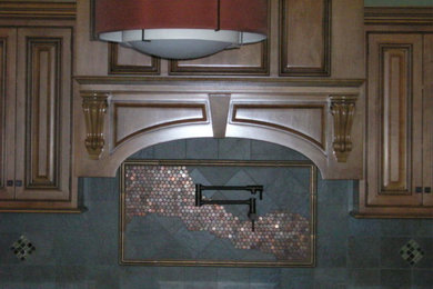 Example of a transitional home design design in Charlotte
