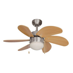 Hardware House - Electrical - 10-4852 Satin Nickel 30" Ceiling Fan - Ceiling Fans