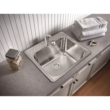Blanco 441078 Stainless Laundry Kitchen Sink, Brushed Satin