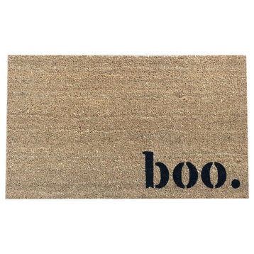 Hand Painted "Boo. Halloween" Doormat, Black Soul