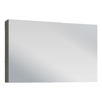 Frameless 34" Medicine Cabinet With Full Mirror Front, Hera White