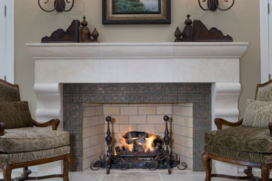 Bronze fireplace surround