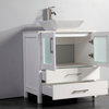 Vanity Art Vanity Set With Vessel Sink, White, 84", Standard Mirror