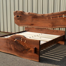 Live Edge Walnut King Size Bed - Bed Frames