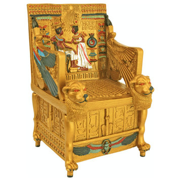 King Tut's Golden Throne Treasure Box