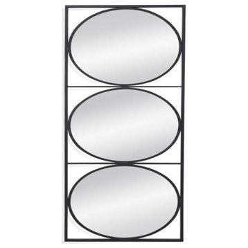 Bassett Mirror Trio Mdf And Metal Wall Mirror With Black Finish M4434EC