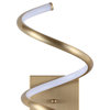 Scribble 7" Modern Metal Integrated LED Vanity Light Sconce, Gold