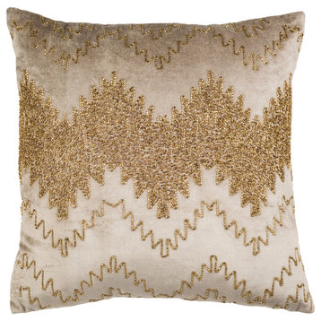 Safavieh Gold Sparkle Pillow, 18"x18"