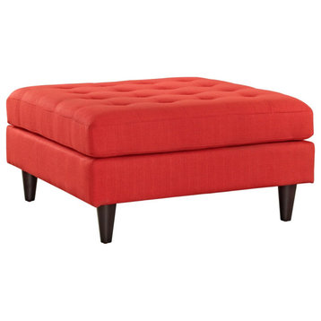 Melanie Atomic Red Upholstered Fabric Large Ottoman