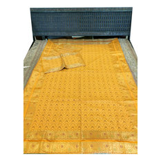 Mogulinterior - Elephant Bedding Indian Sari Coverlet Zari Ensemble, Twin Size - Quilts And Quilt Sets