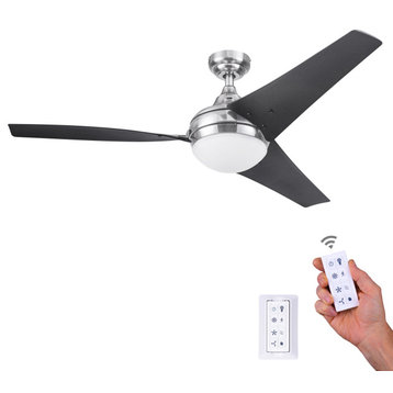 Honeywell Neyo Modern Ceiling Fan With Remote, 52", Brushed Nickel