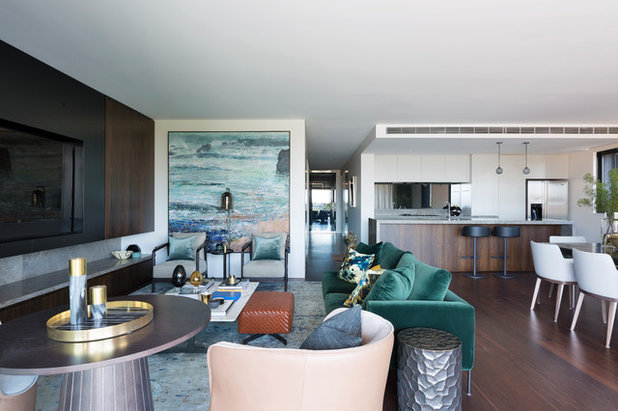 Contemporary Living Room by Woods & Warner