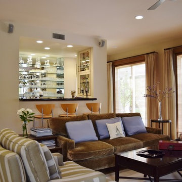 The Ratican Contemporary Breakfast Area, Family Room and Bar - Pasadena,Ca.