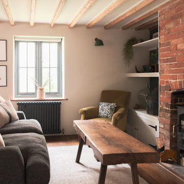 LIVING ROOM | Exposed Beams and Warm Textures