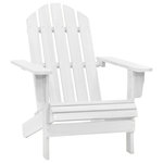 vidaXL - vidaXL Patio Chair Patio Adirondack Chair for Outdoor Porch Garden Wood White - Relax in our vintage inspired solid wooden armchair. Featuring an elegant and timeless design, it will be a practical and classic addition to your patio living space. Made of solid hardwood with a durable finish, the armchair stands out with its durability and weather-resistance. You can place the chair in the garden or on your outdoor patio to enjoy great books and a cup of coffee. The patio chair is easy to assemble.
