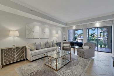 Inspiration for a transitional living room remodel in Miami