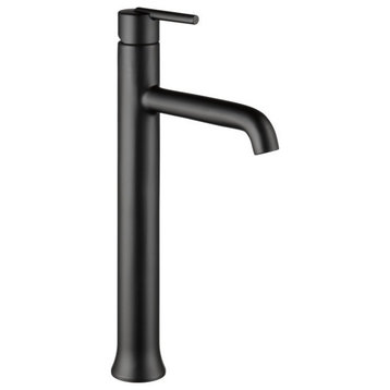 Delta Trinsic Single Handle Vessel Bathroom Faucet, Matte Black, 759-BL-DST