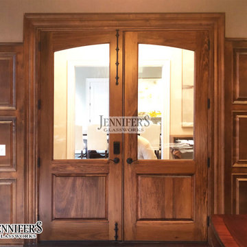 Home Office Doors by Jennifer's Glassworks
