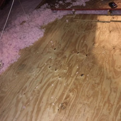 Attic Plywood Flooring Installed - Air Conditioner Accessories