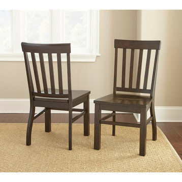 Cayla Dark Oak Side Chairs, Set of 2