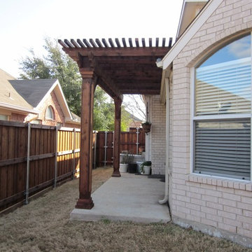 Stained Cedar Lattice Patio Cover