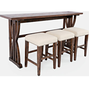 Fairview Counter Height Table Set - Oak