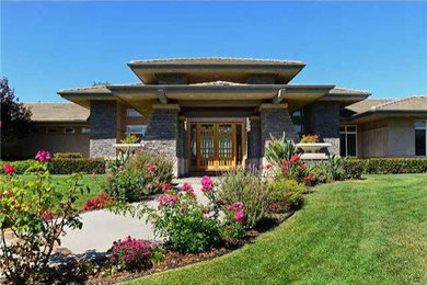 Transitional exterior home idea in San Diego