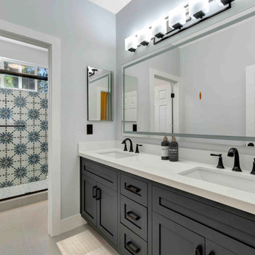 Sleek Black Fixtures & Patterned Tile Shine in This San Clemente Renovation