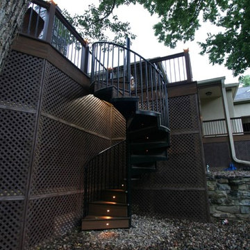 Waterfall deck and Rustic Screened Porch