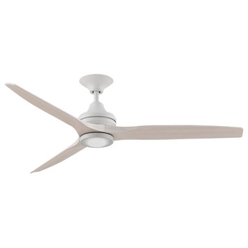 Fanimation Spitfire Ceiling 60" Fan With LED Light, Weathered White Blades