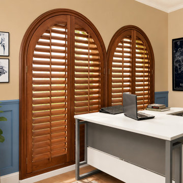 Premium Hardwood Plantation Shutters | Traditional Stained Finishes
