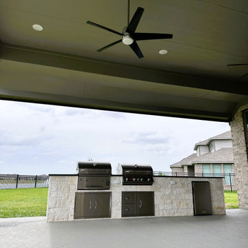 Backyard Upgrade: Patio Cover with Outdoor Kitchen and Extended Concrete Patio