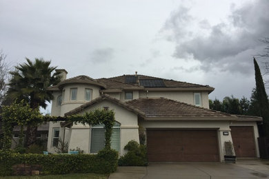 Inspiration for a mediterranean exterior home remodel in Sacramento