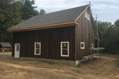custom garage with carport