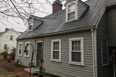 This is an example of a large traditional house exterior in Boston.