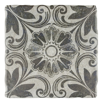 SomerTile Costa Cendra Decor Encaustic Ceramic Floor and Wall Tile, Dahlia