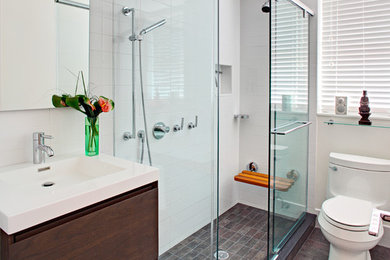 Inspiration for a contemporary bathroom remodel in New York