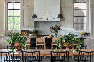 Transitional dining room photo in Seattle
