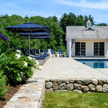 Pool house completes the resort-like feel