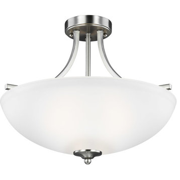 Geary 3-Light Ceiling Light in Brushed Nickel