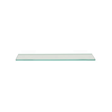 12" x 21" Rectangle Tempered Glass Shelf - Glass Only