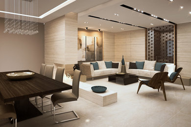 Inspiration for a mid-sized modern home design remodel in Other