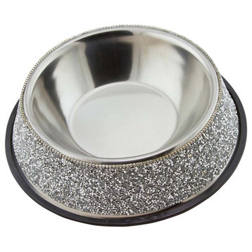 Sparkles Home Luminous Rhinestone Dog Bowl - Large