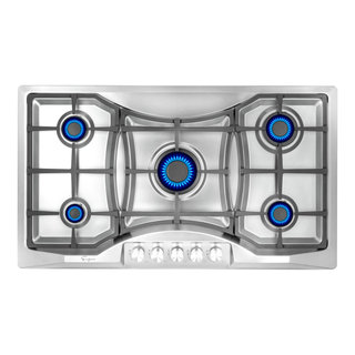 4 Burners Built-in Stove Propane GAS LPG/NG Countertop Tempered Gas Cooktop