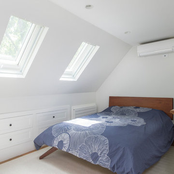 Transitional Cambridge Attic Bedroom Loft