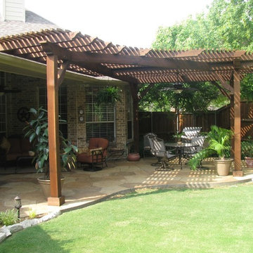 Unique Curved Lattice Patio Cover