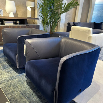 Dodi swivel chair by Natuzzi Italia