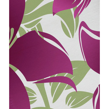 22"x22" Tree Mallow, Floral Print Napkin, Purple, Set of 4